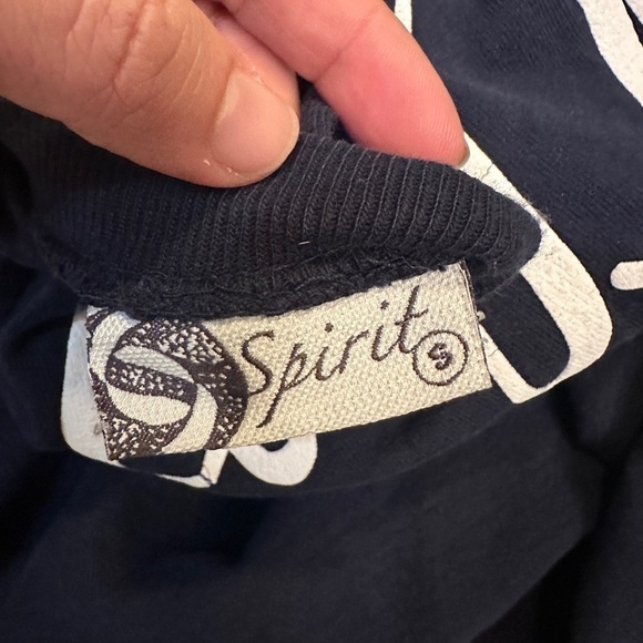 Spirit Activewear “Life’s a Beach” Oversized Sweatshirt Navy Blue 100% Cotton S - Picture 10 of 11